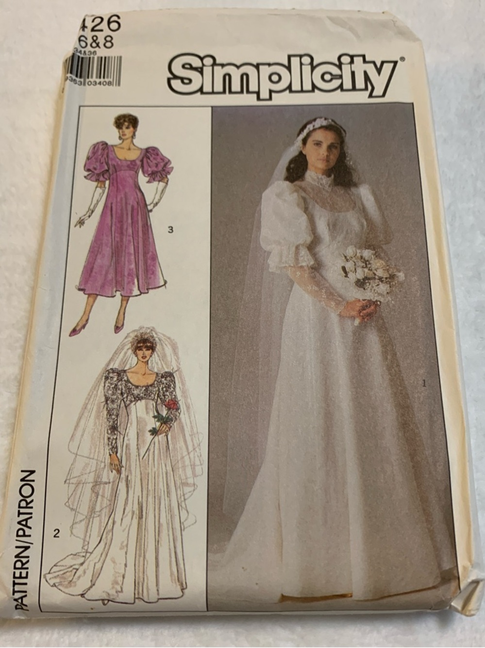 Simplicity 8426 Women's Wedding & Formal Dress Pattern in Size 6&8